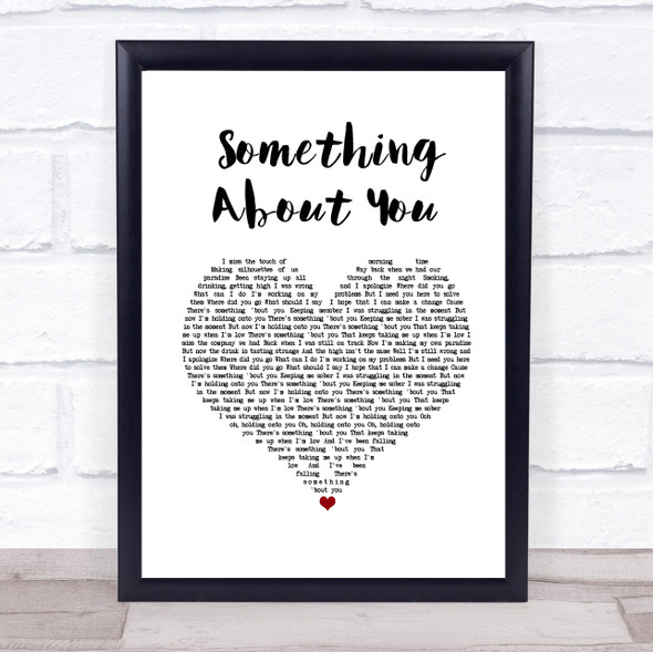 Rudimental & Elderbrook Something About You White Heart Song Lyric Print