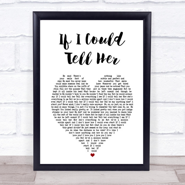 Ben Platt & Laura Dreyfuss If I Could Tell Her White Heart Song Lyric Print