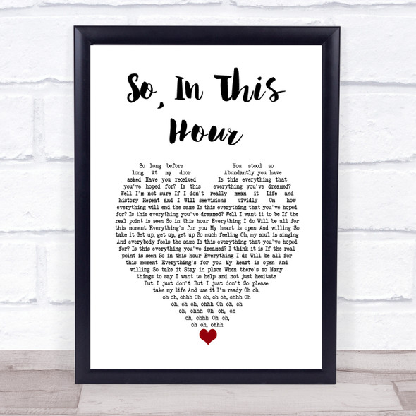 The Rocket Summer So In This Hour White Heart Song Lyric Print