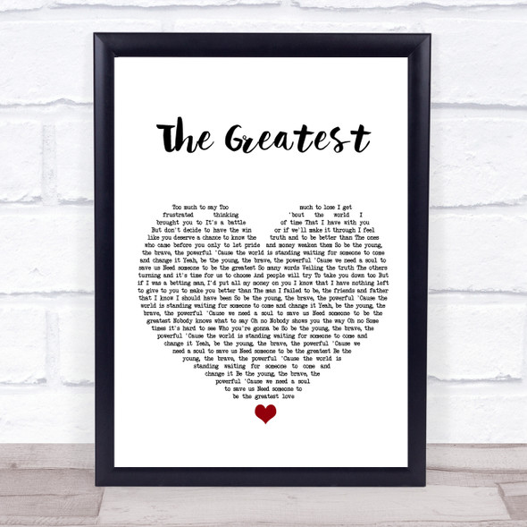 James Blunt The Greatest White Heart Song Lyric Print