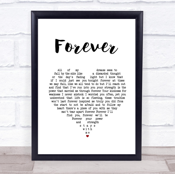 Dropkick Murphys Forever White Heart Song Lyric Print