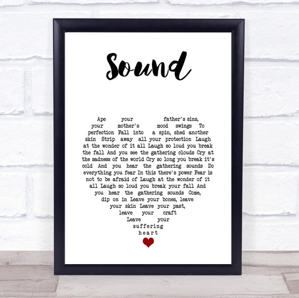 James Sound White Heart Song Lyric Print