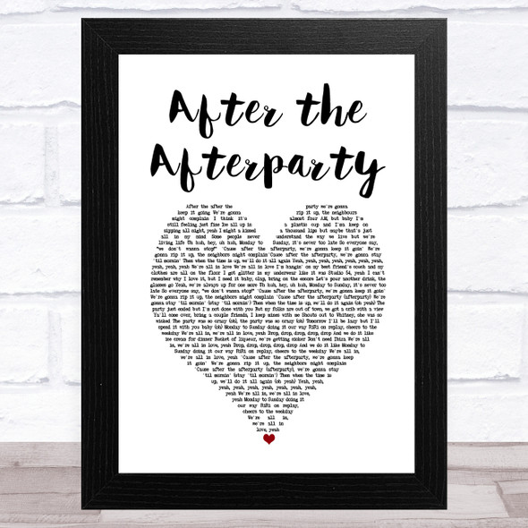 Charli XCX After the Afterparty White Heart Song Lyric Music Art Print