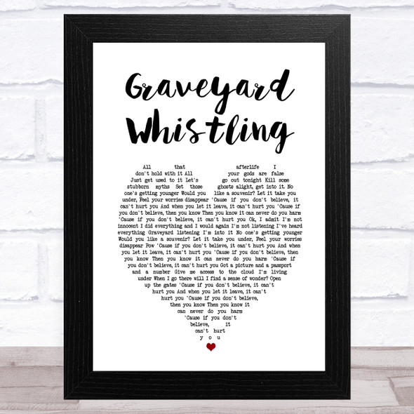 Nothing But Thieves Graveyard Whistling White Heart Song Lyric Music Art Print