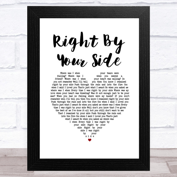 James Morrison Right By Your Side White Heart Song Lyric Music Art Print