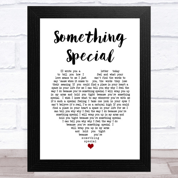 Kenny Thomas Something Special White Heart Song Lyric Music Art Print