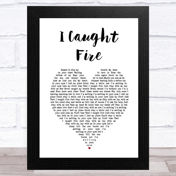 The Used I Caught Fire White Heart Song Lyric Music Art Print