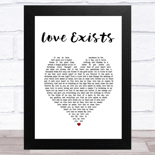 Amy Lee Love Exists White Heart Song Lyric Music Art Print