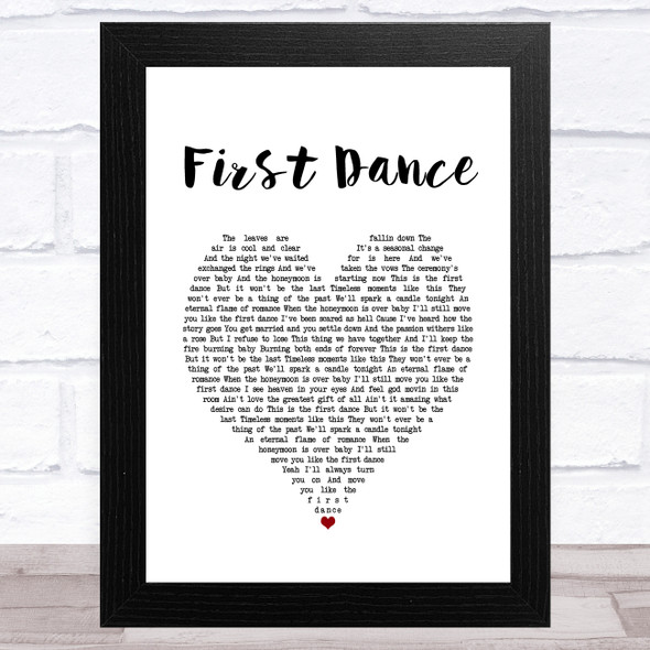 Corey Smith First Dance White Heart Song Lyric Music Art Print