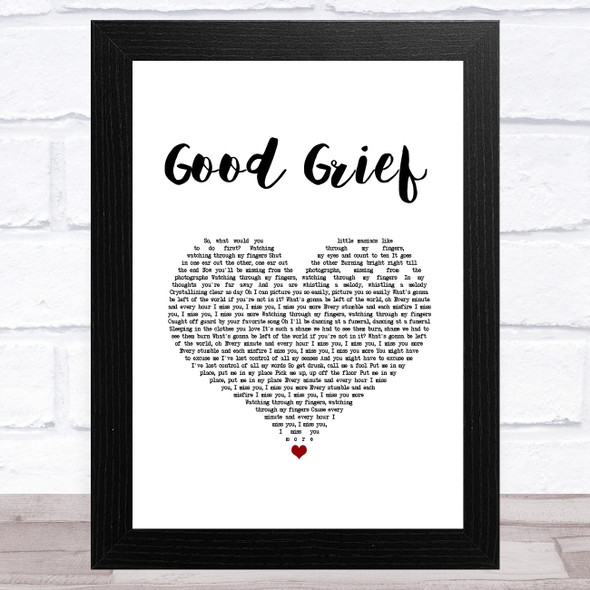 Bastille Good Grief White Heart Song Lyric Music Art Print