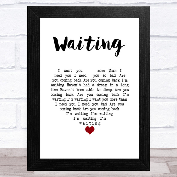 Alice Boman Waiting White Heart Song Lyric Music Art Print
