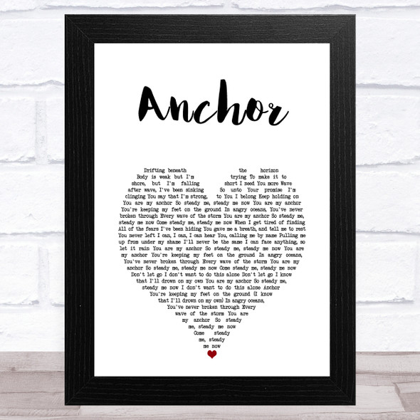 Skillet Anchor White Heart Song Lyric Music Art Print