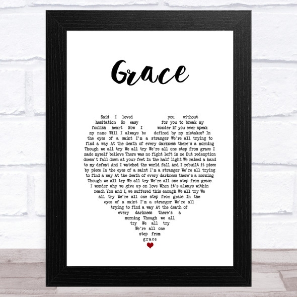 Rag'n'Bone Man Grace White Heart Song Lyric Music Art Print