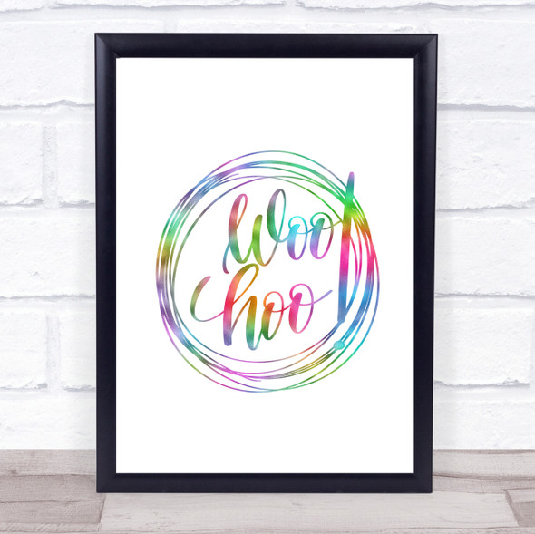Woo Hoo Rainbow Quote Print