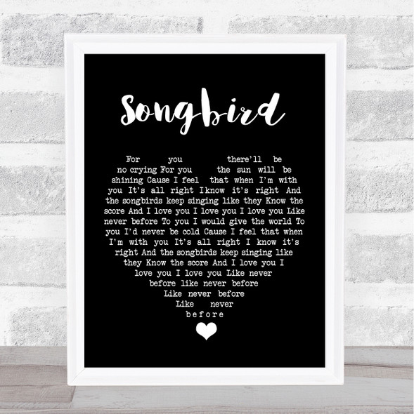 Eva Cassidy Songbird Black Heart Song Lyric Quote Music Print