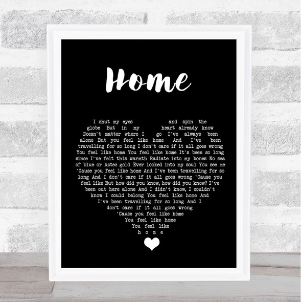 Freya Ridings Home Black Heart Song Lyric Quote Music Print