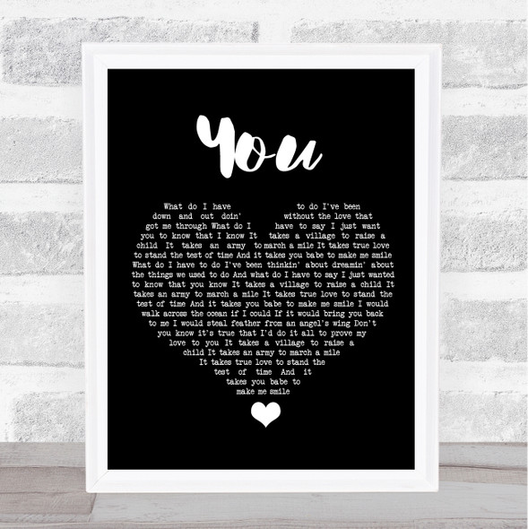 Black Stone Cherry You Black Heart Song Lyric Quote Music Print