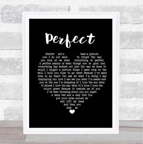 Doria roberts Perfect Black Heart Song Lyric Print