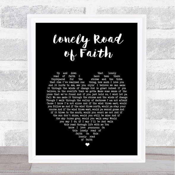 Kid Rock Lonely Road Of Faith Black Heart Song Lyric Print