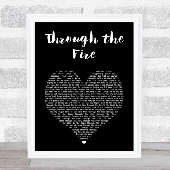 Chaka Khan Through the Fire Black Heart Song Lyric Print