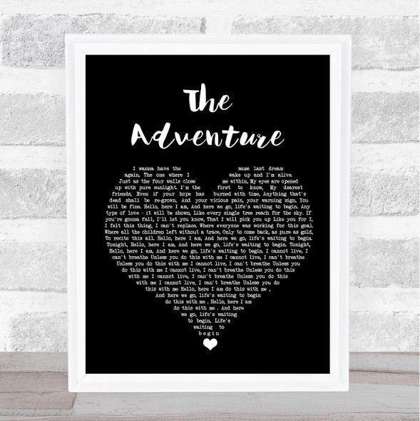 Angels & Airwaves The Adventure Black Heart Song Lyric Print