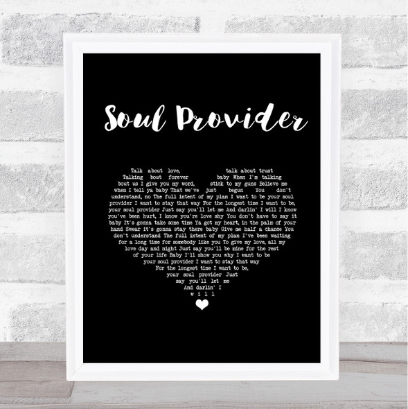 Michael Bolton Soul Provider Black Heart Song Lyric Print