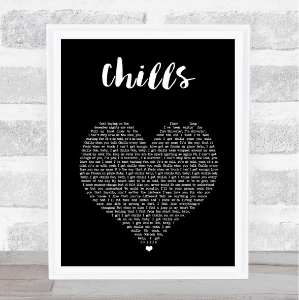 Why Dont We Chills Black Heart Song Lyric Print