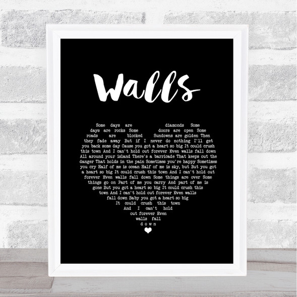 The Lumineers Walls Black Heart Song Lyric Print