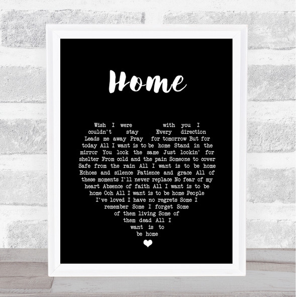 Foo Fighters Home Black Heart Song Lyric Print