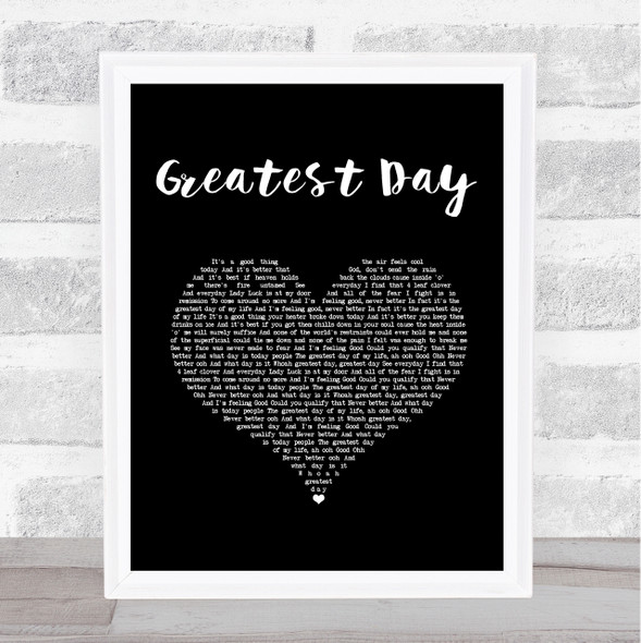 Beverley Knight Greatest Day Black Heart Song Lyric Music Art Print
