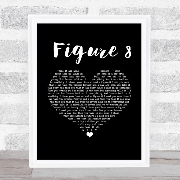 Ellie Goulding Figure 8 Black Heart Song Lyric Music Art Print