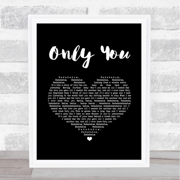 The Flying Pickets Only You Black Heart Song Lyric Music Art Print