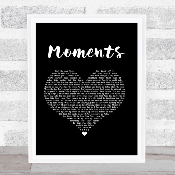 One Direction Moments Black Heart Song Lyric Music Art Print