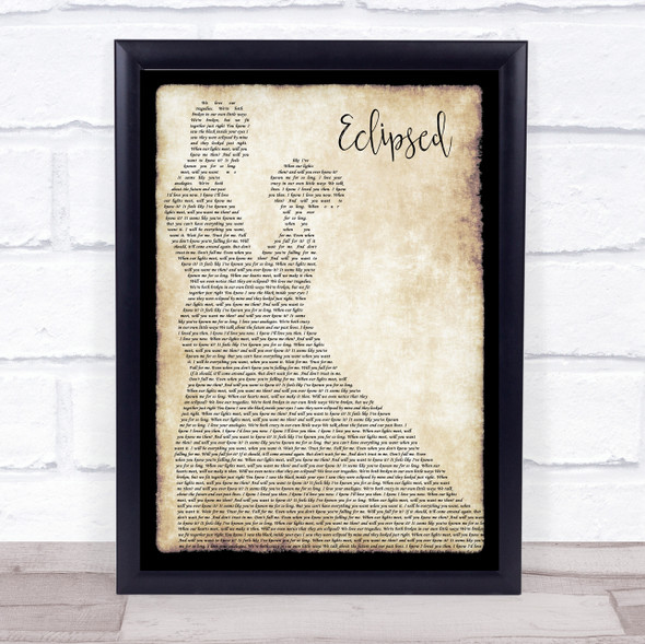 Evans Blue Eclipsed Man Lady Dancing Song Lyric Wall Art Print