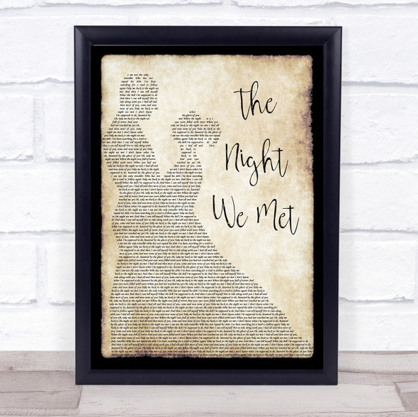Lord Huron The Night We Met Man Lady Dancing Song Lyric Quote Print