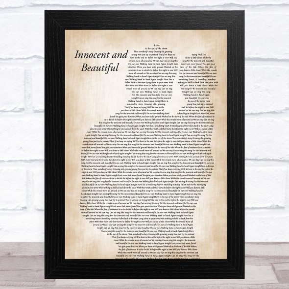 Tide Lines Innocent and Beautiful Father & Baby Song Lyric Music Art Print