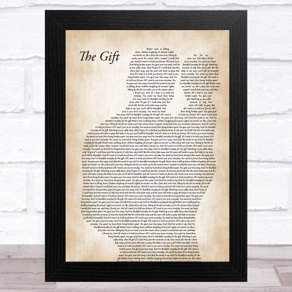 Collin Raye The Gift Father & Baby Song Lyric Music Art Print