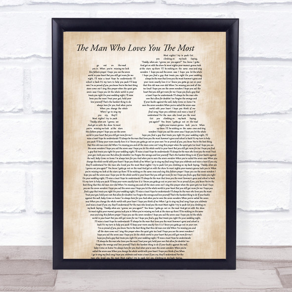 Zac Brown Band The Man Who Loves You The Most Father & Child Song Lyric Print