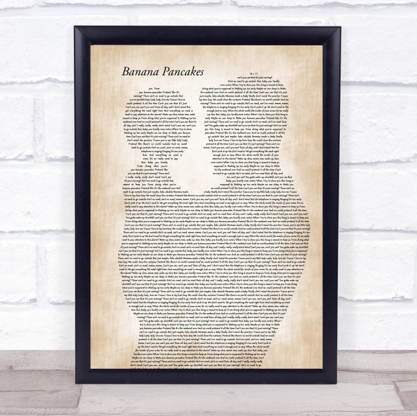 Jack Johnson Banana Pancakes Father & Child Song Lyric Print