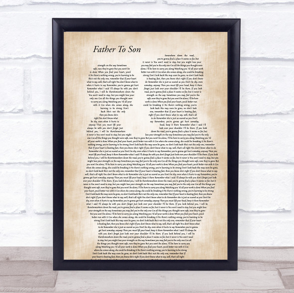 Phil Collins Father To Son Father & Child Song Lyric Print