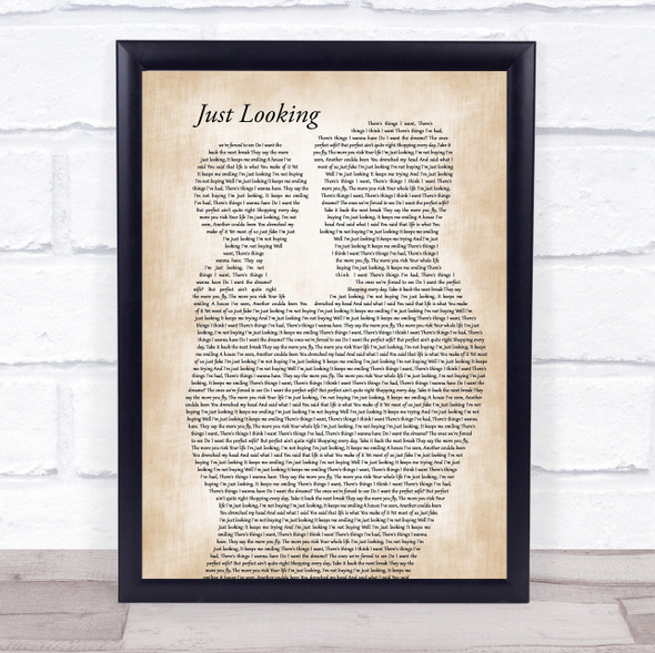 Stereophonics Just Looking Father & Child Song Lyric Print