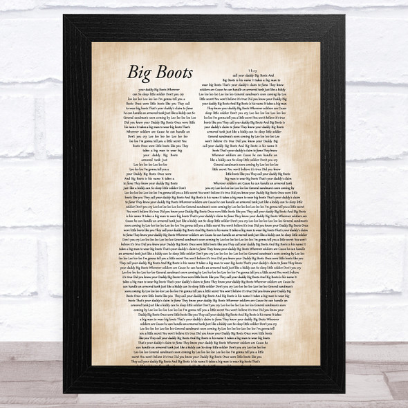 Elvis Presley Big Boots Father & Child Song Lyric Music Art Print