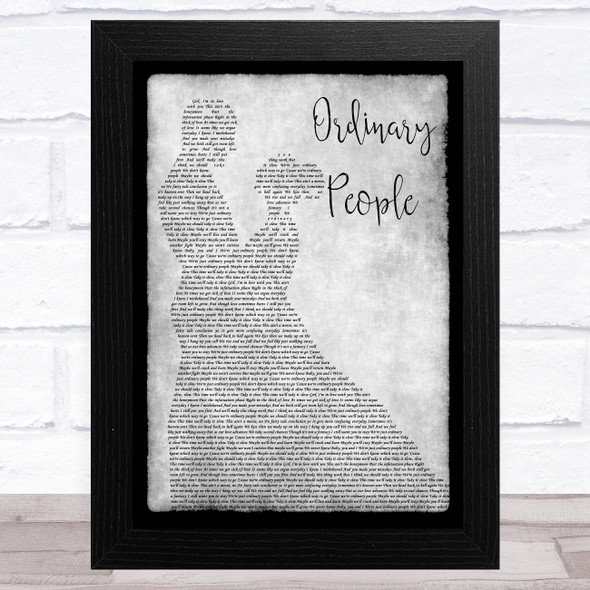 John Legend Ordinary People Grey Man Lady Dancing Song Lyric Music Art Print