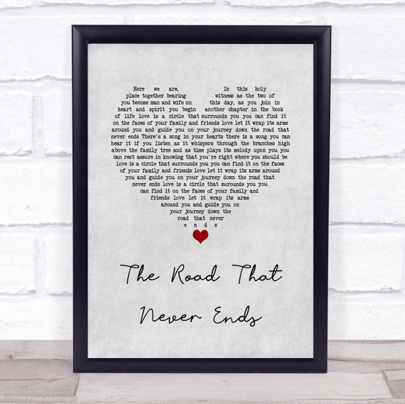 Keali'i Reichel The Road That Never Ends Grey Heart Song Lyric Quote Music Print