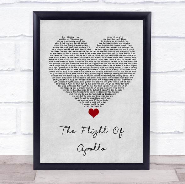 Angels & Airwaves The Flight Of Apollo Grey Heart Song Lyric Quote Music Print