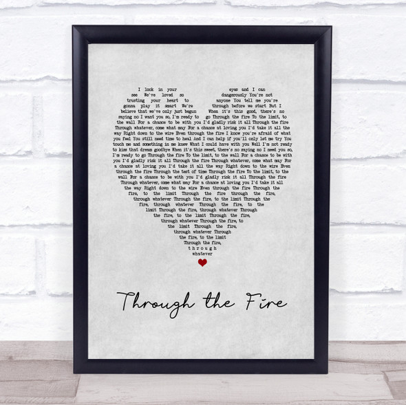 Chaka Khan Through the Fire Grey Heart Song Lyric Print