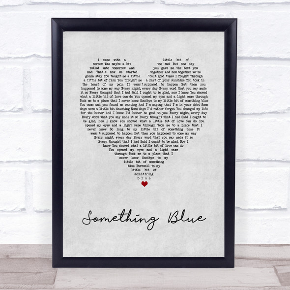 Neil Diamond Something Blue Grey Heart Song Lyric Print