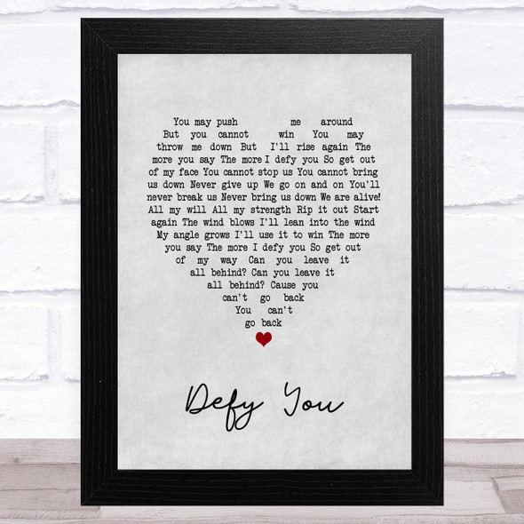 The Offspring Defy You Grey Heart Song Lyric Music Art Print