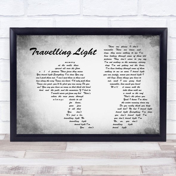 Tindersticks Travelling Light Man Lady Couple Grey Song Lyric Print