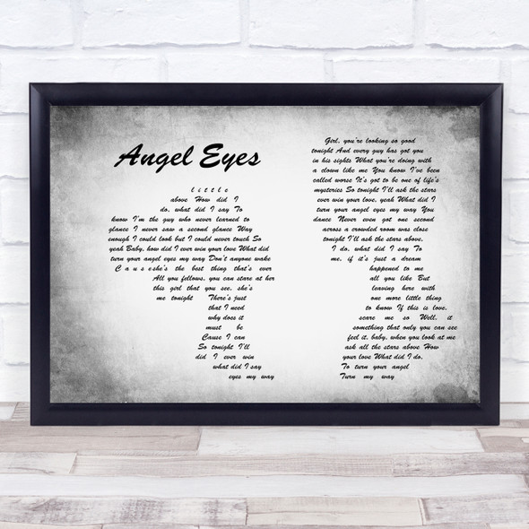 The Jeff Healey Band Angel Eyes Man Lady Couple Grey Song Lyric Music Art Print